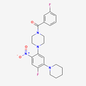 1-(3-fluorobenzoyl)-4-[4-fluoro-2-nitro-5-(1-piperidinyl)phenyl]piperazine