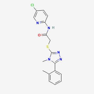 N-(5-chloro-2-pyridinyl)-2-{[4-methyl-5-(2-methylphenyl)-4H-1,2,4-triazol-3-yl]thio}acetamide