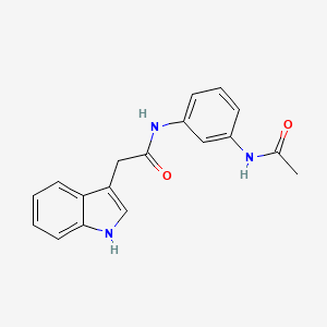 molecular formula C18H17N3O2 B5065178 N-[3-(acetylamino)phenyl]-2-(1H-indol-3-yl)acetamide 