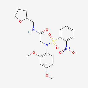 molecular formula C21H25N3O8S B5065184 2-(2,4-dimethoxy-N-(2-nitrophenyl)sulfonylanilino)-N-(oxolan-2-ylmethyl)acetamide 