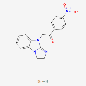 molecular formula C17H15BrN4O3 B5065192 2-(2,3-dihydro-9H-imidazo[1,2-a]benzimidazol-9-yl)-1-(4-nitrophenyl)ethanone hydrobromide 