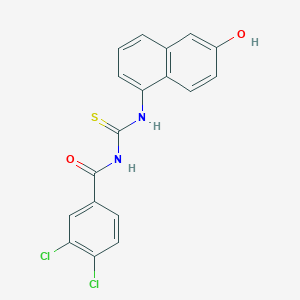 3,4-dichloro-N-{[(6-hydroxy-1-naphthyl)amino]carbonothioyl}benzamide