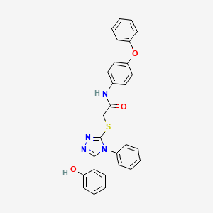 2-{[5-(2-hydroxyphenyl)-4-phenyl-4H-1,2,4-triazol-3-yl]thio}-N-(4-phenoxyphenyl)acetamide