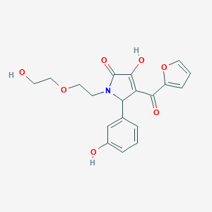 molecular formula C19H19NO7 B506523 4-(2-furoyl)-3-hydroxy-1-[2-(2-hydroxyethoxy)ethyl]-5-(3-hydroxyphenyl)-1,5-dihydro-2H-pyrrol-2-one CAS No. 841209-58-3
