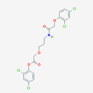 molecular formula C19H17Cl4NO5 B5065266 2,4-dichlorophenyl (3-{[(2,4-dichlorophenoxy)acetyl]amino}propoxy)acetate 