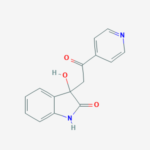molecular formula C15H12N2O3 B506527 3-hydroxy-3-[2-oxo-2-(pyridin-4-yl)ethyl]-1,3-dihydro-2H-indol-2-one CAS No. 83393-56-0