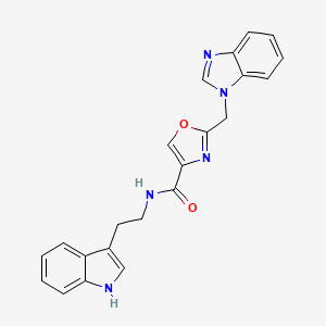 2-(1H-benzimidazol-1-ylmethyl)-N-[2-(1H-indol-3-yl)ethyl]-1,3-oxazole-4-carboxamide