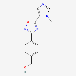 molecular formula C13H12N4O2 B5065275 {4-[5-(1-methyl-1H-imidazol-5-yl)-1,2,4-oxadiazol-3-yl]phenyl}methanol trifluoroacetate (salt) 