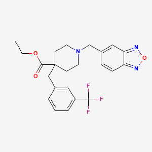 molecular formula C23H24F3N3O3 B5065280 ethyl 1-(2,1,3-benzoxadiazol-5-ylmethyl)-4-[3-(trifluoromethyl)benzyl]-4-piperidinecarboxylate 