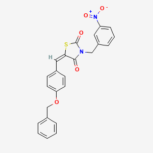 molecular formula C24H18N2O5S B5065281 5-[4-(benzyloxy)benzylidene]-3-(3-nitrobenzyl)-1,3-thiazolidine-2,4-dione 