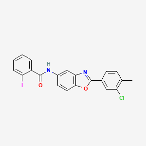 N-[2-(3-chloro-4-methylphenyl)-1,3-benzoxazol-5-yl]-2-iodobenzamide