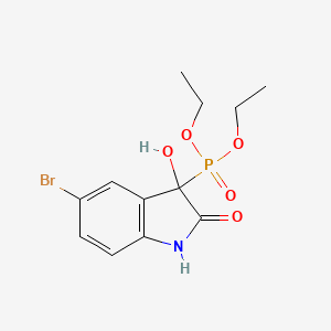 molecular formula C12H15BrNO5P B5065330 diethyl (5-bromo-3-hydroxy-2-oxo-2,3-dihydro-1H-indol-3-yl)phosphonate 