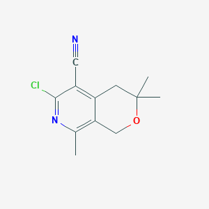 molecular formula C12H13ClN2O B506538 6-chloro-3,3,8-trimethyl-3,4-dihydro-1H-pyrano[3,4-c]pyridine-5-carbonitrile CAS No. 126961-59-9