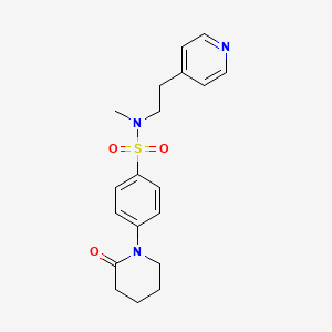 N-methyl-4-(2-oxo-1-piperidinyl)-N-[2-(4-pyridinyl)ethyl]benzenesulfonamide