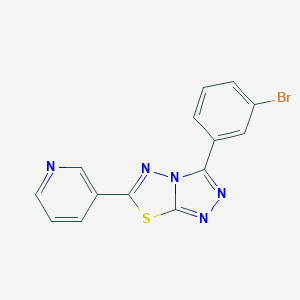 molecular formula C14H8BrN5S B506540 3-(3-Bromophenyl)-6-(3-pyridinyl)[1,2,4]triazolo[3,4-b][1,3,4]thiadiazole CAS No. 838883-73-1