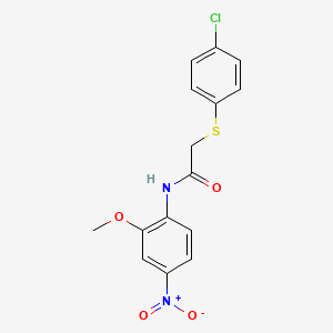 molecular formula C15H13ClN2O4S B5065403 2-[(4-chlorophenyl)thio]-N-(2-methoxy-4-nitrophenyl)acetamide 