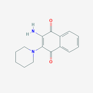 molecular formula C15H16N2O2 B5065404 2-amino-3-(1-piperidinyl)naphthoquinone CAS No. 5212-52-2
