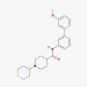 molecular formula C24H30N2O2S B5065428 N-(3'-methoxy-3-biphenylyl)-1-(tetrahydro-2H-thiopyran-4-yl)-4-piperidinecarboxamide 
