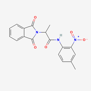 molecular formula C18H15N3O5 B5065452 2-(1,3-dioxo-1,3-dihydro-2H-isoindol-2-yl)-N-(4-methyl-2-nitrophenyl)propanamide 