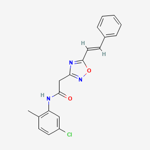 molecular formula C19H16ClN3O2 B5065470 N-(5-chloro-2-methylphenyl)-2-[5-(2-phenylvinyl)-1,2,4-oxadiazol-3-yl]acetamide 