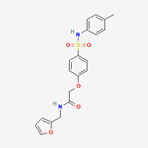 molecular formula C20H20N2O5S B5065489 N-(2-furylmethyl)-2-(4-{[(4-methylphenyl)amino]sulfonyl}phenoxy)acetamide 