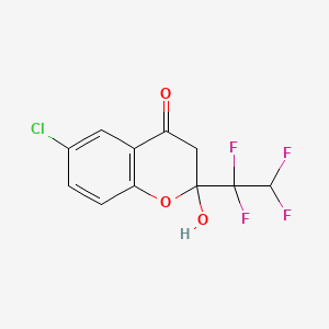 molecular formula C11H7ClF4O3 B5065497 6-chloro-2-hydroxy-2-(1,1,2,2-tetrafluoroethyl)-2,3-dihydro-4H-chromen-4-one 