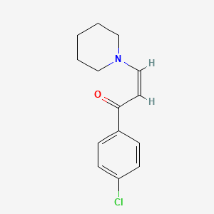 molecular formula C14H16ClNO B5065504 1-(4-chlorophenyl)-3-(1-piperidinyl)-2-propen-1-one 
