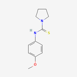 molecular formula C12H16N2OS B5065507 N-(4-methoxyphenyl)-1-pyrrolidinecarbothioamide 