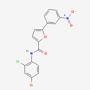 molecular formula C17H10BrClN2O4 B5065518 N-(4-bromo-2-chlorophenyl)-5-(3-nitrophenyl)-2-furamide 