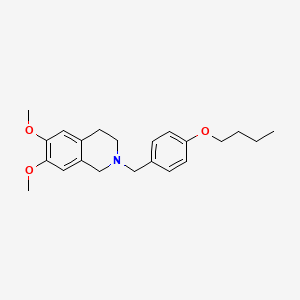 molecular formula C22H29NO3 B5065526 2-(4-butoxybenzyl)-6,7-dimethoxy-1,2,3,4-tetrahydroisoquinoline 