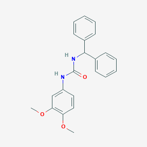molecular formula C22H22N2O3 B506557 N-benzhydryl-N'-(3,4-dimethoxyphenyl)urea CAS No. 300862-44-6