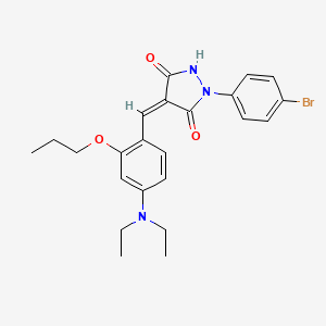 1-(4-bromophenyl)-4-[4-(diethylamino)-2-propoxybenzylidene]-3,5-pyrazolidinedione