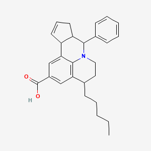 4-pentyl-8-phenyl-5,6,8,8a,9,11a-hexahydro-4H-cyclopenta[c]pyrido[3,2,1-ij]quinoline-2-carboxylic acid