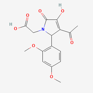 [3-acetyl-2-(2,4-dimethoxyphenyl)-4-hydroxy-5-oxo-2,5-dihydro-1H-pyrrol-1-yl]acetic acid