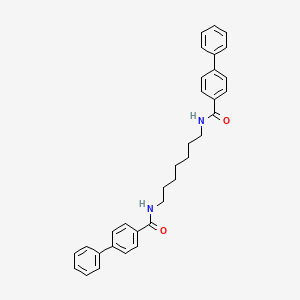 molecular formula C33H34N2O2 B5065646 N,N'-1,7-heptanediyldi(4-biphenylcarboxamide) 