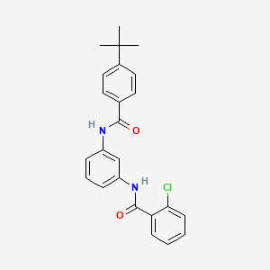 molecular formula C24H23ClN2O2 B5065652 N-{3-[(4-tert-butylbenzoyl)amino]phenyl}-2-chlorobenzamide 