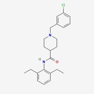 molecular formula C23H29ClN2O B5065670 1-(3-chlorobenzyl)-N-(2,6-diethylphenyl)-4-piperidinecarboxamide 