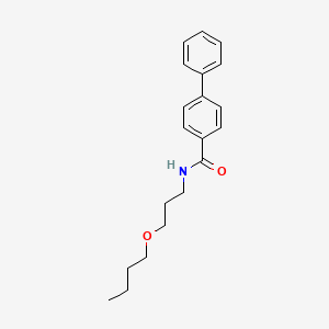 molecular formula C20H25NO2 B5065690 N-(3-butoxypropyl)-4-biphenylcarboxamide 