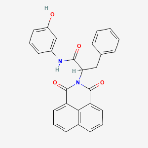 2-(1,3-dioxo-1H-benzo[de]isoquinolin-2(3H)-yl)-N-(3-hydroxyphenyl)-3-phenylpropanamide