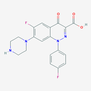 B050657 1-(4-Fluorophenyl)-6-fluoro-1,4-dihydro-4-oxo-7-(1-piperazinyl)cinnoline-3-carboxylic acid CAS No. 114610-10-5