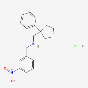 molecular formula C19H23ClN2O2 B5065720 (3-nitrobenzyl)[(1-phenylcyclopentyl)methyl]amine hydrochloride 