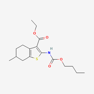 molecular formula C17H25NO4S B5065742 ethyl 2-[(butoxycarbonyl)amino]-6-methyl-4,5,6,7-tetrahydro-1-benzothiophene-3-carboxylate 