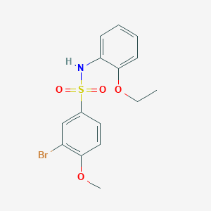 molecular formula C15H16BrNO4S B5065756 3-bromo-N-(2-ethoxyphenyl)-4-methoxybenzenesulfonamide 