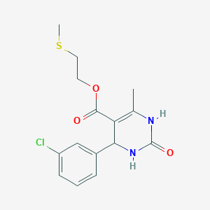 molecular formula C15H17ClN2O3S B5065757 2-(methylthio)ethyl 4-(3-chlorophenyl)-6-methyl-2-oxo-1,2,3,4-tetrahydro-5-pyrimidinecarboxylate 