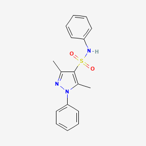 molecular formula C17H17N3O2S B5065765 3,5-dimethyl-N,1-diphenyl-1H-pyrazole-4-sulfonamide 