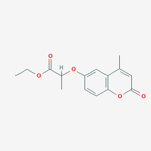 molecular formula C15H16O5 B5065771 ethyl 2-[(4-methyl-2-oxo-2H-chromen-6-yl)oxy]propanoate 