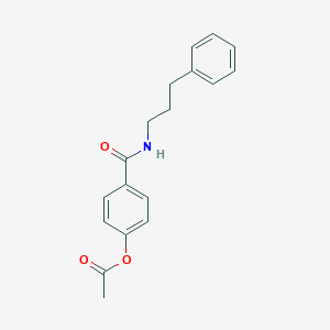 molecular formula C18H19NO3 B5065787 4-{[(3-phenylpropyl)amino]carbonyl}phenyl acetate 