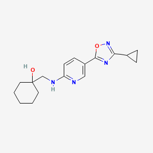 1-({[5-(3-cyclopropyl-1,2,4-oxadiazol-5-yl)-2-pyridinyl]amino}methyl)cyclohexanol