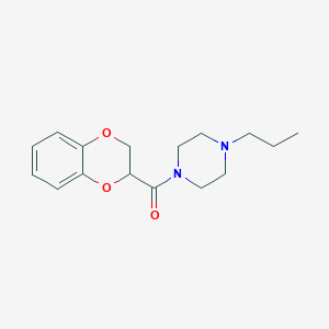 molecular formula C16H22N2O3 B5065819 1-(2,3-dihydro-1,4-benzodioxin-2-ylcarbonyl)-4-propylpiperazine 
