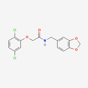 molecular formula C16H13Cl2NO4 B5065822 N-(1,3-benzodioxol-5-ylmethyl)-2-(2,5-dichlorophenoxy)acetamide 
